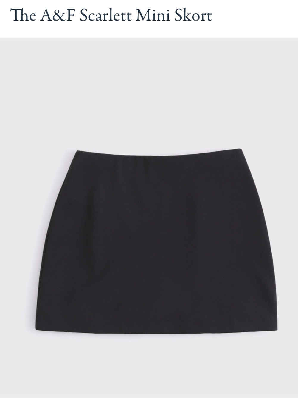 Abercrombie & Fitch Scarlett Black Mini Skort